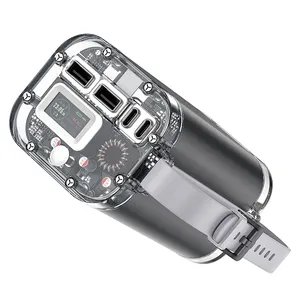 Usb-c输出PD笔记本电脑充电电源银行shark geek 40k毫安时100W/65w轻型电源银行，用于徒步旅行