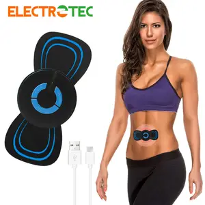 Terapia física inalámbrica Tens Ems masajeador eléctrico inteligente Fitness cuerpo silicona cuello masaje parche estimulador muscular