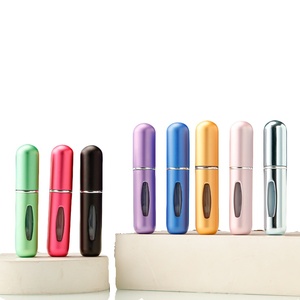 Luxury Travel Size Empty Portable Pocket Face Cream Refillable Atomizer Glass <b>Bottle</b> <b>Plastic</b> Collar for Mini Spray Colorful - Product Image 3