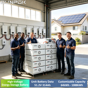 Batería de Litio SUNPOK de 16 kWh, 51.2 V, 314 Ah, Batería Lifepo4 en Rack de Alto Voltaje, Sistema de Almacenamiento de Energía de <span class=keywords><strong>96</strong></span> kWh, 100 kWh, 120 kWh - Product Image 1
