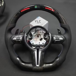 Volant YLA de luxe en fibre de carbone sèche pour <span class=keywords><strong>BMW</strong></span> M4 M4 F82m4 M4f82 F82 M4cs M4 420i 428i 430i 435i 440i <span class=keywords><strong>420d</strong></span> M4gtr M4gts - Product Image 1