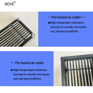 Hiện đại một lớp Dải cửa gió cửa chớp mở dọc cho thiết bị điều hòa không khí làm bằng gỗ hợp kim nhôm - Product Image 6