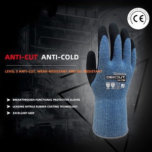 <span class=keywords><strong>Gants</strong></span> de travail bleu WG-780 <span class=keywords><strong>Gants</strong></span> en aramide en caoutchouc nitrile acrylique résistant au froid pour la protection des mains et des bras - Product Image 6