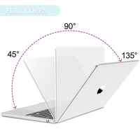 Étui en cristal pour MacBook Air 13 pouces M1 2021-2018 (modèles A2337, A2179, A1932) – Coque rigide transparente en plastique pour Air 13,3 pouces