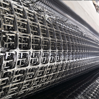 Vente directe d'usine, géogrille en plastique PP à haute résistance biaxiale, 15-50 kN, stabilisation des sols, géogrille pour la construction routière