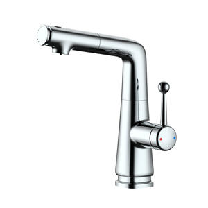 Basin Faucet Single Handle Ceramic Valve Core Pull Out Spray <b>Deck</b> Mounted Single Hole Hot Cold Water - Product Image 5