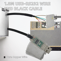 Cable USB RS232 de 1,8 M, Cable negro Ftdi RS232, nivel UART, señales, Cable de programación de ordenador de 0,0 3,3