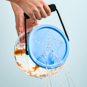 Bassin à poissons rouges en plastique transparent écologique le plus vendu, seau à poissons d'eau douce pour jeux aquatiques extérieurs, design élégant et portable - Product Image 2