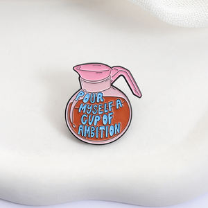 Pin <span class=keywords><strong>de</strong></span> Café con la Palabra 'Ambición', Estilo <span class=keywords><strong>de</strong></span> Juego <span class=keywords><strong>de</strong></span> Palabras Motivacional, 'Mezcla una <span class=keywords><strong>Taza</strong></span> <span class=keywords><strong>de</strong></span> Ambición', Frase para Amantes <span class=keywords><strong>de</strong></span> la Carrera, Regalo para Mochila - Product Image 3