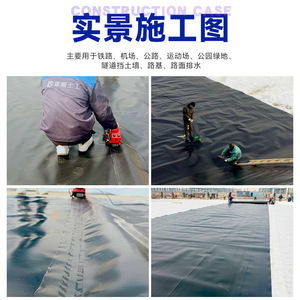 HDPE Geomembrane Black Waterproof Membrane For River Channels Tunnels Underground Projects Customizable Thickness - Product Image 3