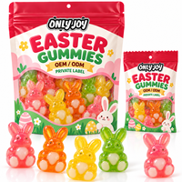 Bonbons gélifiés en forme de lapin, saveur fruitée, halal, vente en gros, nouveauté, confiseries, étiquette privée personnalisée, approvisionnement en vrac
