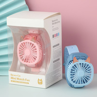 Kipas Pergelangan Tangan Mini Portabel Jam Tangan Kipas Listrik Senyap untuk Anak-anak Radiator Musim Panas USB yang Dapat Diisi Ulang dapat menggantikan baterai