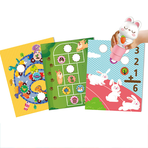 गर्म बिक्री शैक्षिक खिलौने बच्चे डिय खिलौना स्टांप सील पेन प्यारा जादू पुनः प्रयोज्य स्टिकर स्टाम्पर सेट टॉय - Product Image 1