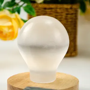 Lampu kristal alami indah kualitas tinggi lampu garam batu Selenite lampu untuk dekorasi ruang tamu