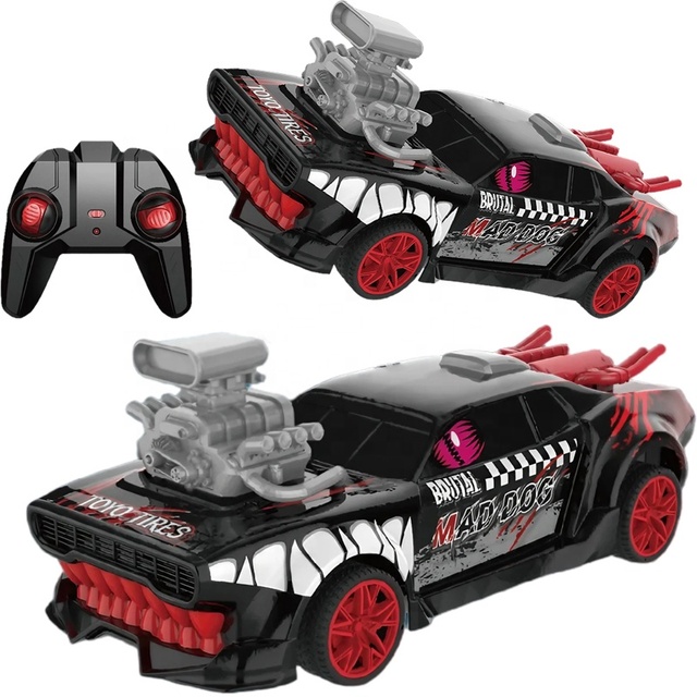Rechargeable RC Stunt Car with Lift and Lower Feature Durable Design 2.4GHz Remote Control Interactive Racing Drift Car for Kids