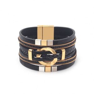 Pulsera de Cuero para Hombre, Artículo Profesional de Alta Rentabilidad, Incrustaciones de Madreperla, Regalo Navideño para Mujer, Acero, Color Original - Product Image 4