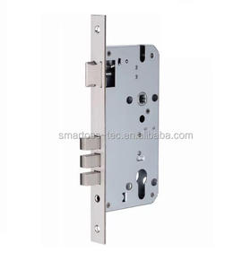 Serrure à mortaise européenne moderne, cylindre à profil européen, poignée de porte, ensemble de serrures, acier inoxydable, finition satinée, installation facile pour - Product Image 5