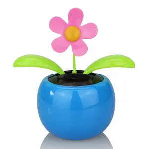 Solar Dancing Sun Flower Toy for Car Dashboard Home Decoration