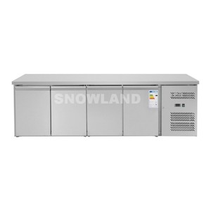 Nouveau restaurant cuisine congélateur refroidissement par <span class=keywords><strong>air</strong></span> établi 4 portes sous le comptoir réfrigérateur acier inoxydable plan de travail congélateur - Product Image 4