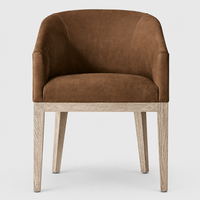 Ensemble de table à manger extensible en chêne de luxe moderne haut de gamme avec fauteuils inclinables en cuir pour hôtel et appartement