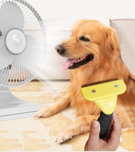 Peine Deslanador de Plástico Amarillo Portátil de Primera Calidad, Herramienta Profesional de Aseo para Perros y Gatos - Product Image 3