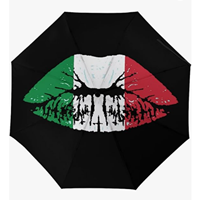 Parapluie pliant entièrement automatique de haute qualité, série motif drapeau italien, silhouette extérieure élégante, thème campagnard, classique