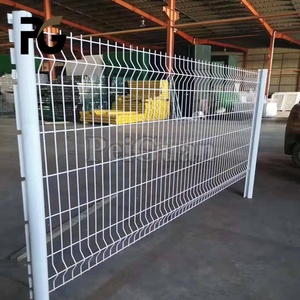 6 kaki 7 kaki pagar taman luar ruangan 3d pagar keamanan 3d gerbang pagar keamanan dengan pos persik - Product Image 4