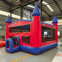 Château gonflable de haute qualité et durable en PVC 5x5m (16 pieds) pour enfants, utilisation intérieure/extérieure, fête, usage commercial, protection UV, ignifuge