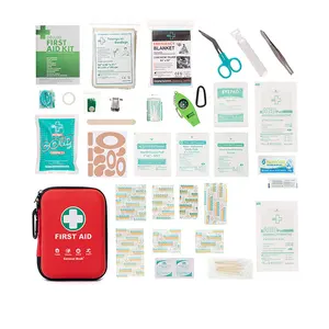 Kit di pronto soccorso in 170 pezzi Mini Kit di pronto soccorso rosso Kit di pronto soccorso impermeabile per il campeggio e l'emergenza