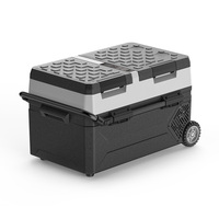 Réfrigérateur de voiture à double zone grande capacité 42L-57L avec compresseur, plage de température de -20°C à 10°C, contrôle par application pour utilisation en camion/camping-car