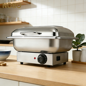 Scaldavivande <span class=keywords><strong>Elettrico</strong></span> Quadrato da 6L in Acciaio Inox, Set per Buffet e Catering - Product Image 2