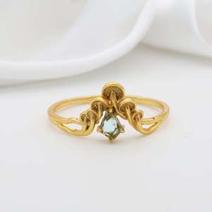 Última Venta de Latón chapado en oro de 18 quilates, joyería de moda, anillo de topacio personalizable, Topacio Azul Natural, piedra preciosa, diseñador fino - Product Image 5