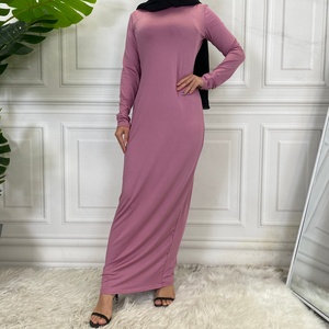 Abaya basique à manches longues très vendue, robe musulmane pour femmes 6435 # - Product Image 6