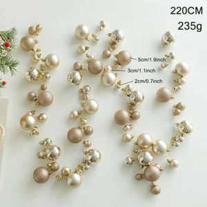 Party Favor Supplies <b>Red</b>/Gold Bulb <b>Ornament</b> Multi-Design Shatterproof Small Tree Decor Balls Christmas Garland - Product Image 1