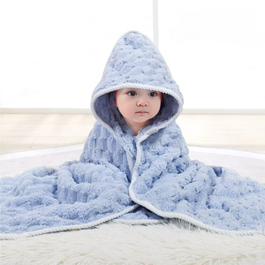 Peignoir <span class=keywords><strong>de</strong></span> <span class=keywords><strong>bain</strong></span> pour <span class=keywords><strong>bébé</strong></span> en polaire corail super absorbant et épais, à séchage rapide, avec capuche motif animal mignon, doux et chaud, pour garçons et filles, usage domestique - Product Image 1