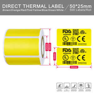 定制贴纸标志标签贴纸印刷永久50 * 25毫米热敏纸不干胶标签卷 - Product Image 6