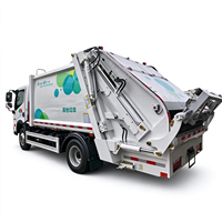 Camion compacteur de déchets diesel Dongfeng 4x2 7,5 m³ avec transmission manuelle et dispositif de levage de bacs
