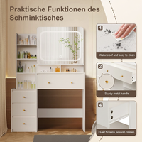 Miroir de maquillage en bois personnalisé, table de toilette moderne pour chambre à coucher, vente en gros, MOQ 100