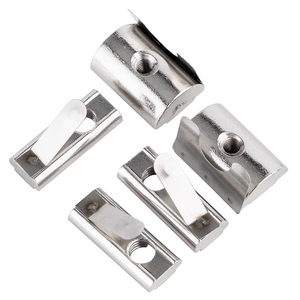 Écrous à rainure en T de haute qualité Écrous à billes à ressort 2020 <span class=keywords><strong>3030</strong></span> 4040 4545 Écrous en T à ressort avec bille chargée M8 - Product Image 3