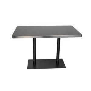 (SP-RT163) de style Antique de <span class=keywords><strong>haute</strong></span> qualité en métal de forme carrée jambe restaurant tables en <span class=keywords><strong>bois</strong></span> massif <span class=keywords><strong>table</strong></span> de restaurant - Product Image 4