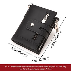 HUMERPAUL <span class=keywords><strong>Portafoglio</strong></span> da Uomo e Porta Carte di Credito in 100% Vera Pelle con Portamonete con Cerniera e Logo Personalizzabile - Product Image 5