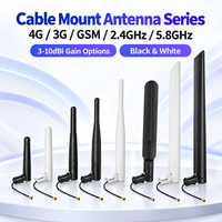 Antenne pliable personnalisée en caoutchouc pour câble, 4G LTE GSM WiFi 2.4GHz 5.8GHz IPEX SMA 3-10dBi