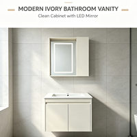 Meuble de salle de bain mural de style moderne, combinaison vasque et miroir, vente en gros d'usine