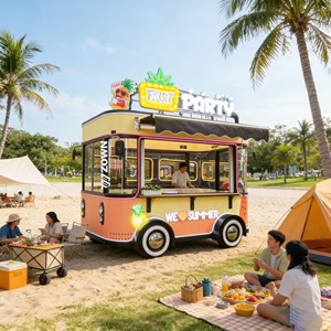 Multi‑Purpose Mobile Food Cart Fast Food <b>Trolley</b> for Hot <b>Dog</b> Burger Taco Fried Snack Vending - Product Image 1