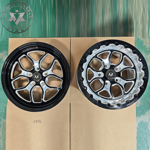 Jantes forgées Viaol Drag Racing Pack 117x4.5/18x5 Skinny avant + 15x10/11/12 Beadlock arrière compatibles avec Ford Mustang Challenger/Charger - Product Image 4