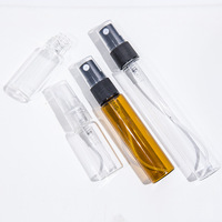 Flacon de parfum 5ML 10ML 15ML, flacon pulvérisateur en verre transparent, flacon pulvérisateur en plastique, flacon à fine brume