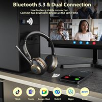 Fabricant du meilleur casque de jeu sans fil à réduction de bruit Casque de jeu On-ear avec micro microphone pour PC