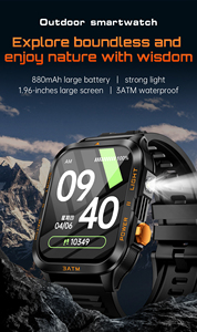 KT89 Sports 3ATM Waterproof Smart Fitness <strong>Watch</strong> for Swimming &amp; Surfing with Flashlight Voice Assistant Bluetooth Call Smartwatch - Product Image 4