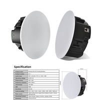 Haut-parleur de plafond 6,5 pouces 60W WiFi BT5.4 USB LAN AirPlay Multiroom DLNA Haut-parleur de plafond actif