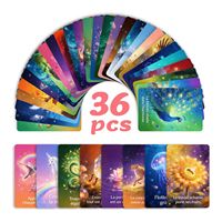 36 Carte Oracolo Energetico di Animali Fantastici Francesi con Citazioni Ispiratrici, Carte per Messaggi di Affermazione e Articoli di Cancelleria per il Journaling